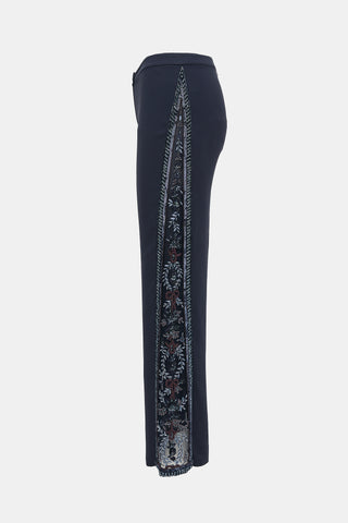 Valentino Embellished Wide Leg Pant