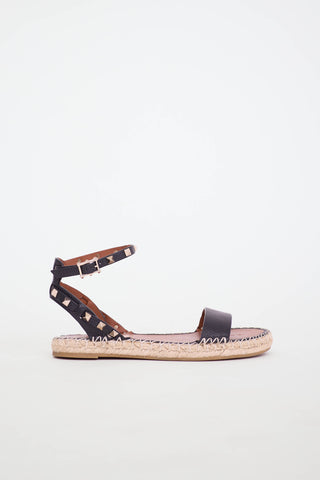 Valentino Rockstud Espadrille Sandal