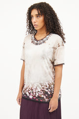 Valentino White & Purple Multi Jewel Top