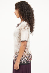 Valentino White & Purple Multi Jewel Top