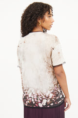 Valentino White & Purple Multi Jewel Top