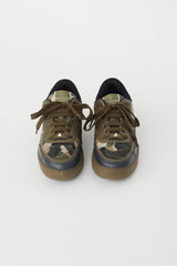 Valentino Green & Multi Camo Rockstud Sneaker