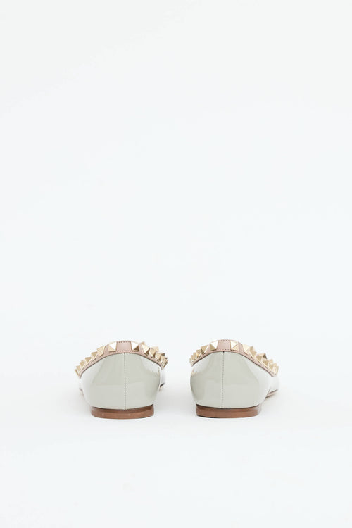 Valentino Patent Rockstud Flat