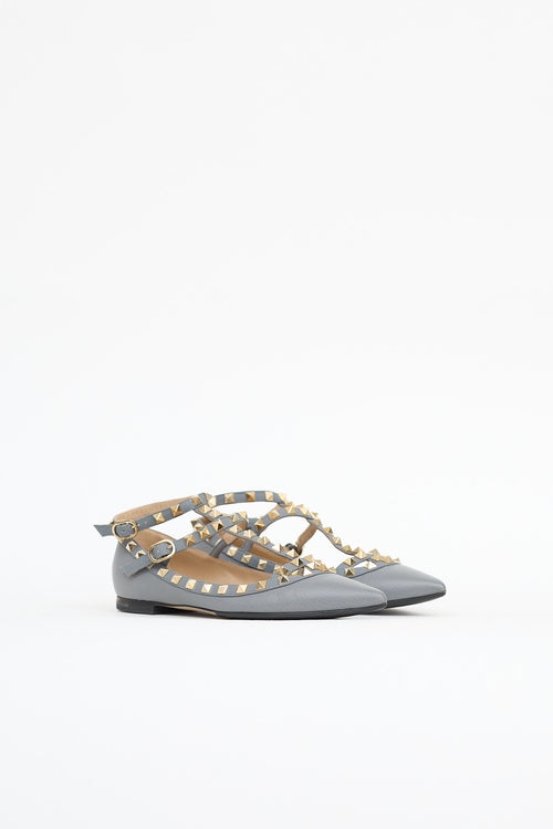 Valentino Rockstud Cage Flat