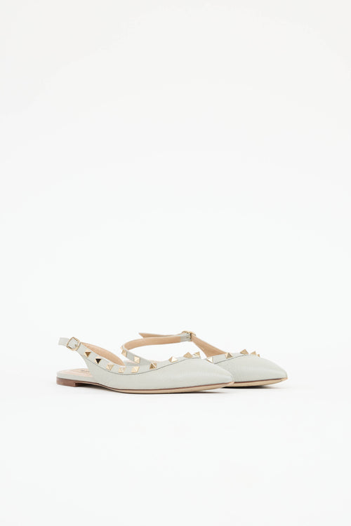 Valentino Rockstud Slingback Flat