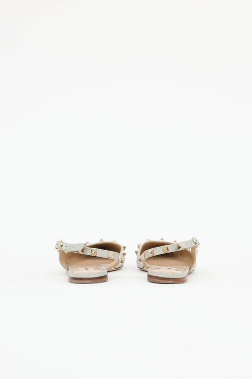  Rockstud Slingback Flat