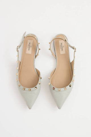 Valentino Rockstud Slingback Flat