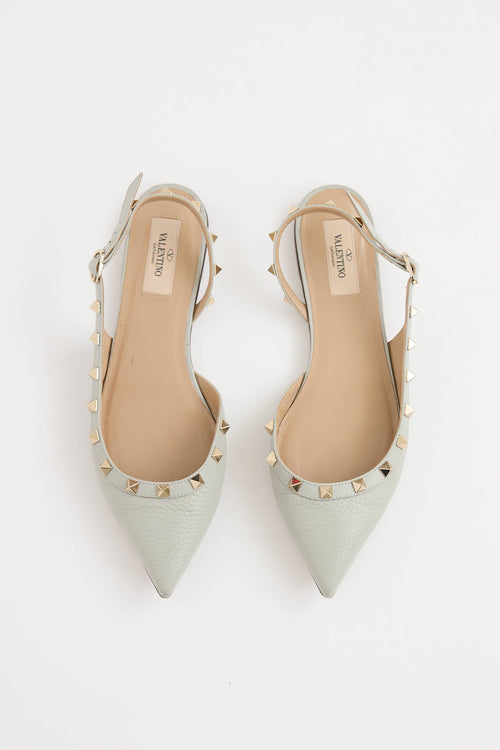 Valentino Rockstud Slingback Flat