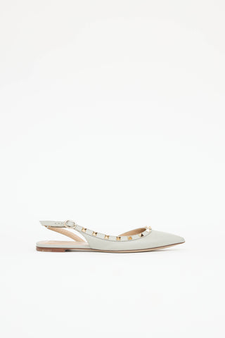 Valentino Rockstud Slingback Flat