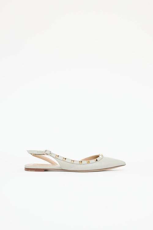 Valentino Rockstud Slingback Flat