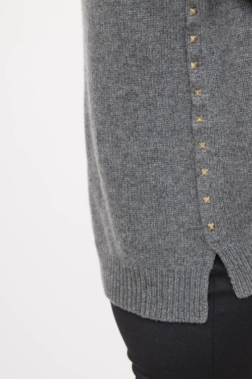 Valentino Cashmere Rockstud Sweater