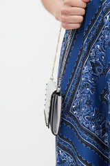 Valentino Grey & Silver Rockstud Wallet On Chain Bag
