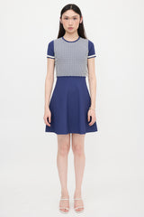 Valentino Knit V Optical Skater Dress