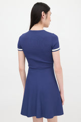 Valentino Knit V Optical Skater Dress