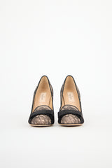 Valentino Lace Satin Bow Pump