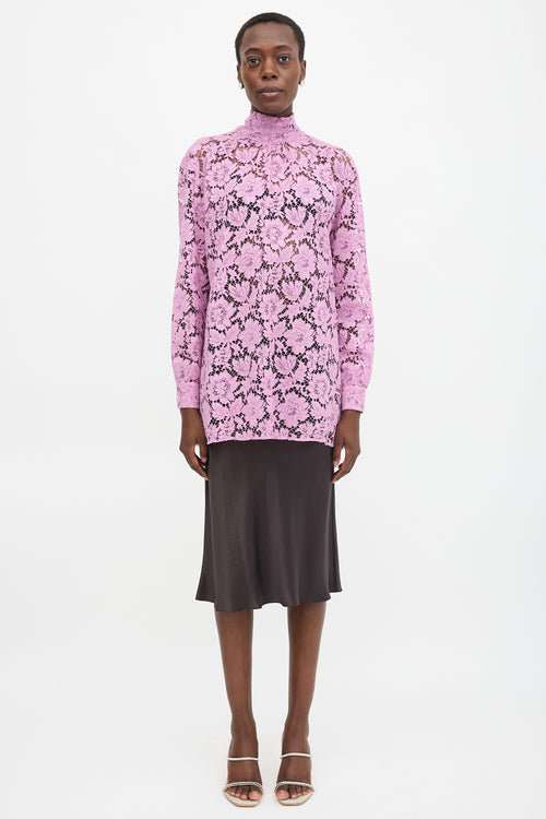 Valentino Lace Tie Tunic Blouse