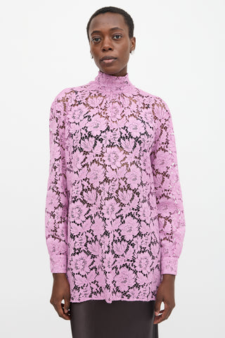 Valentino Lace Tie Tunic Blouse