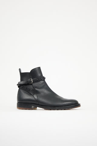 Valentino Leather Beatle Jodhpur Boot