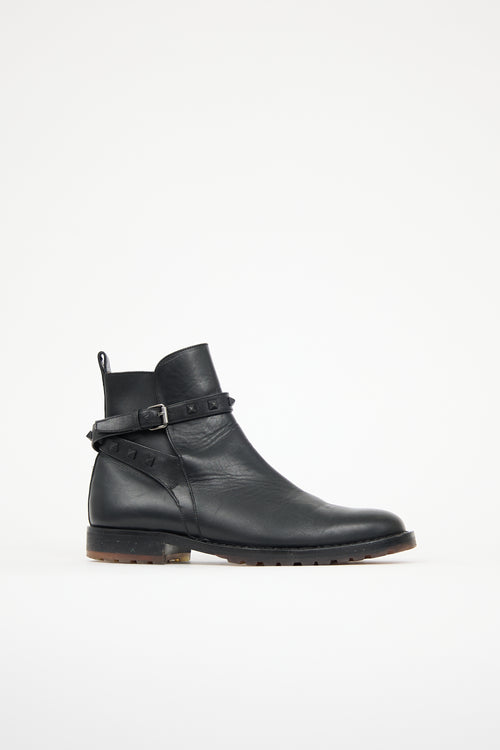 Valentino Leather Beatle Jodhpur Boot
