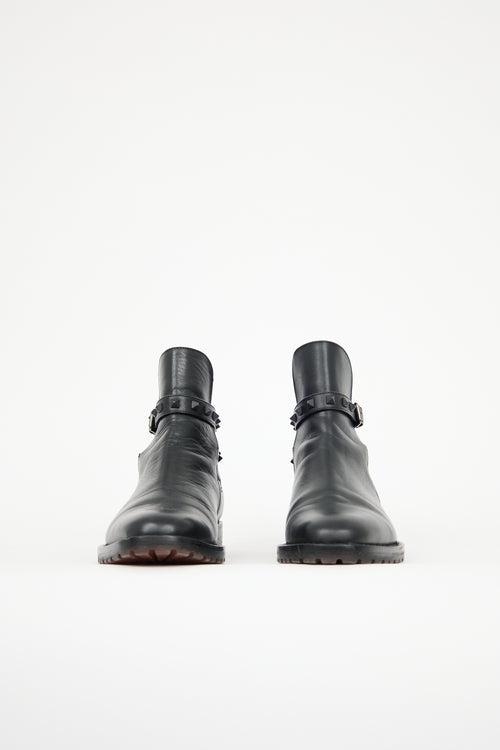 Valentino Leather Beatle Jodhpur Boot