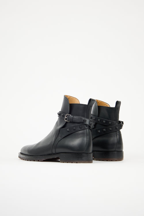 Valentino Leather Beatle Jodhpur Boot