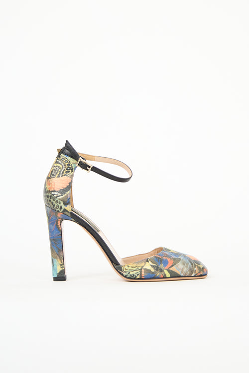 Valentino Leather Printed Heel