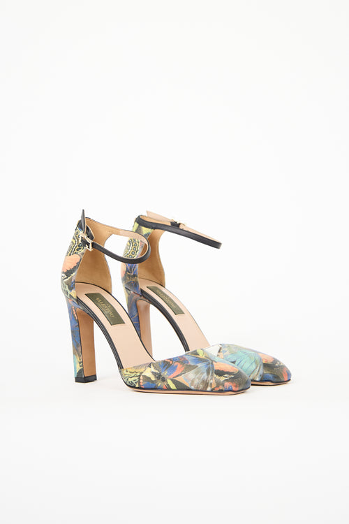 Valentino Leather Printed Heel