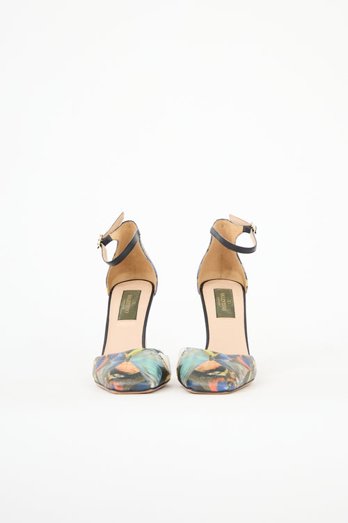 Valentino Leather Printed Heel