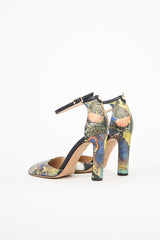 Valentino Leather Printed Heel