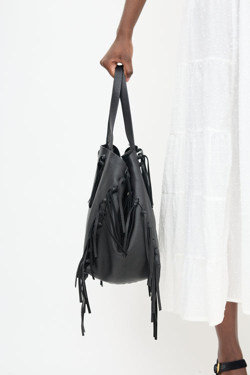 Valentino Leather Rockee Fringe Bag