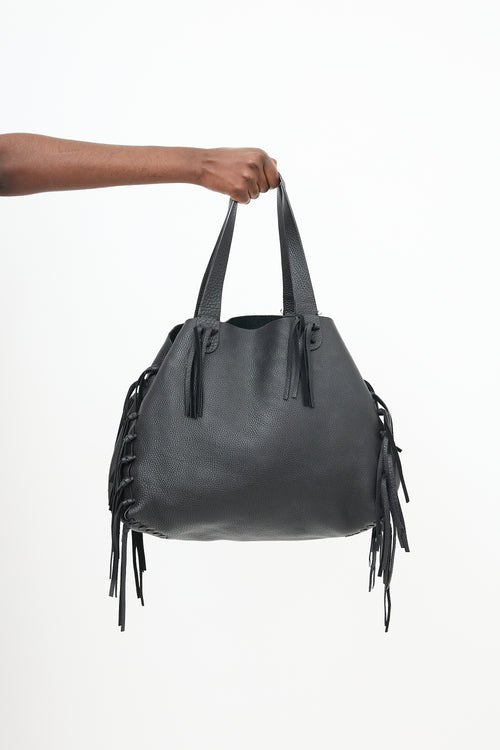 Valentino Leather Rockee Fringe Bag