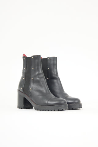 Valentino Leather Rockstud Boot