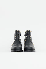 Valentino Leather Rockstud Boot