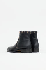 Valentino Leather Rockstud Boot