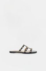 Valentino Leather Rockstud Cage Sandal
