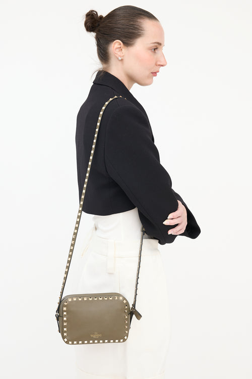 Valentino Leather Rockstud Camera Bag