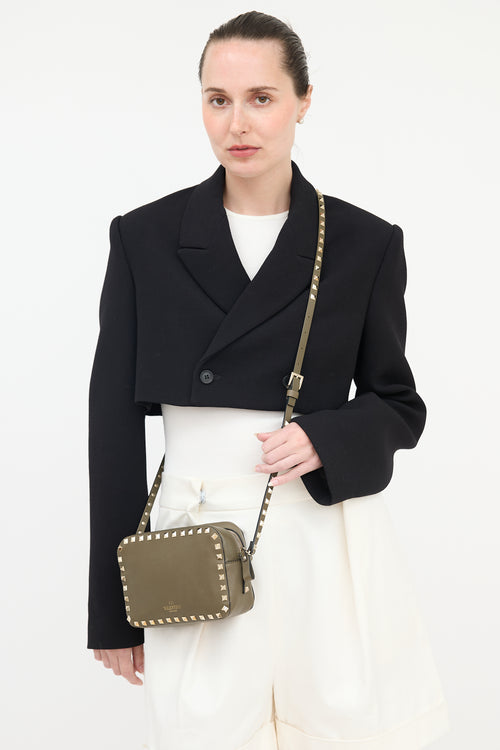 Valentino Leather Rockstud Camera Bag