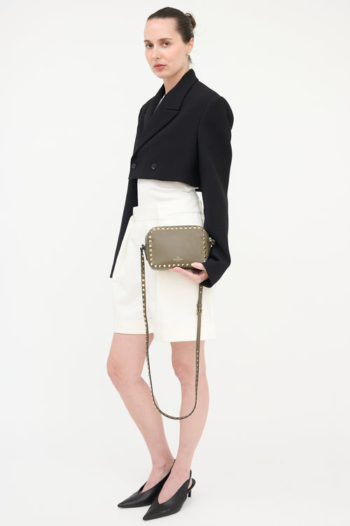 Valentino Leather Rockstud Camera Bag