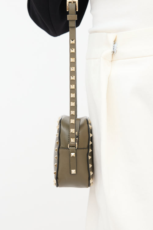 Valentino Leather Rockstud Camera Bag
