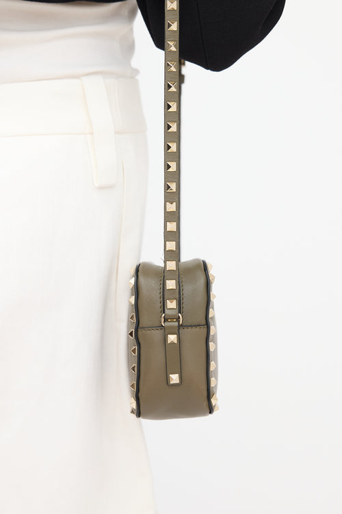 Valentino Leather Rockstud Camera Bag