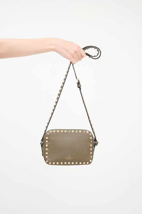 Valentino Leather Rockstud Camera Bag