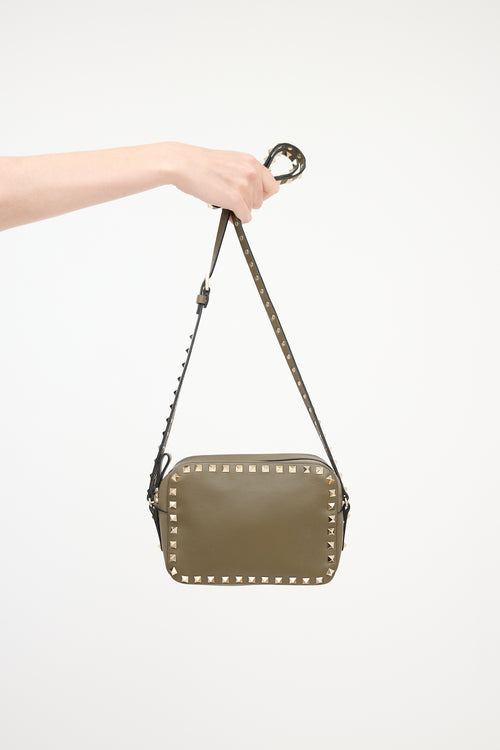 Valentino Leather Rockstud Camera Bag
