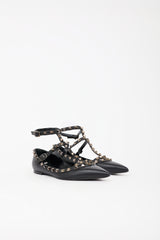 Valentino Leather Rockstud Flat