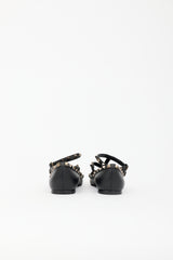 Valentino Leather Rockstud Flat