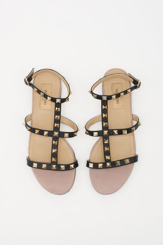 Valentino Leather Rockstud Sandal