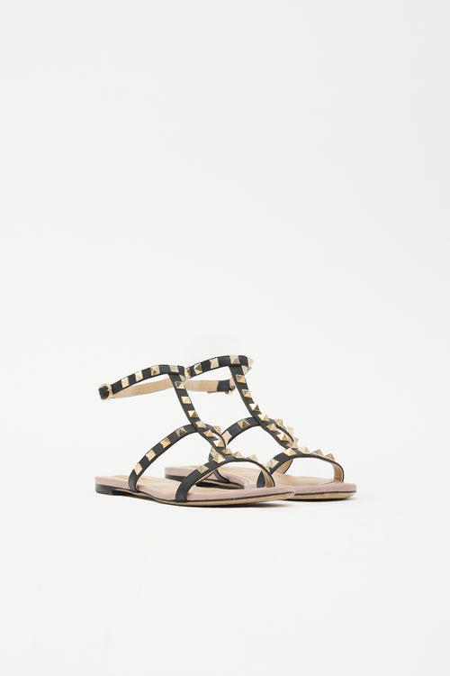 Valentino Leather Rockstud Sandal