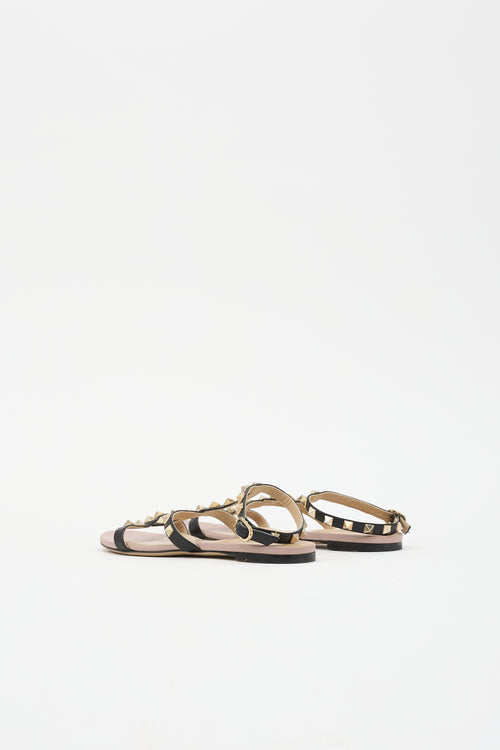Valentino Leather Rockstud Sandal