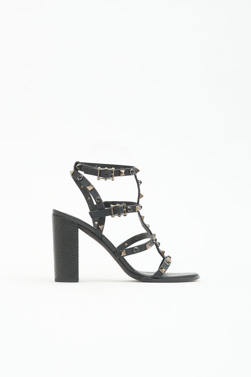 Valentino Leather Rockstud Sandal