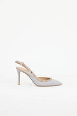 Valentino Leather Rockstud Slingback Pump