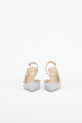 Valentino Leather Rockstud Slingback Pump